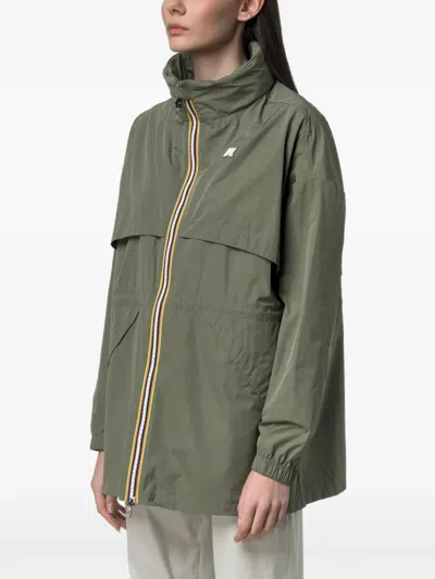 K-way Aubeline Memory Touch Jacket In Green