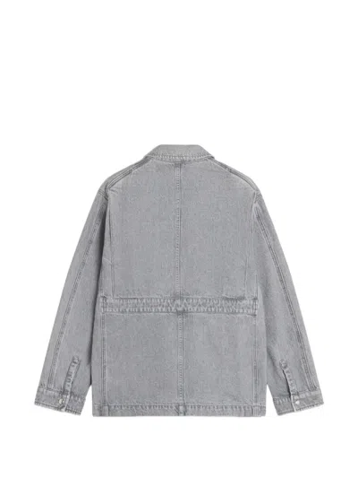 Maison Kitsuné Multi-pocket Denim Jacket In Gray