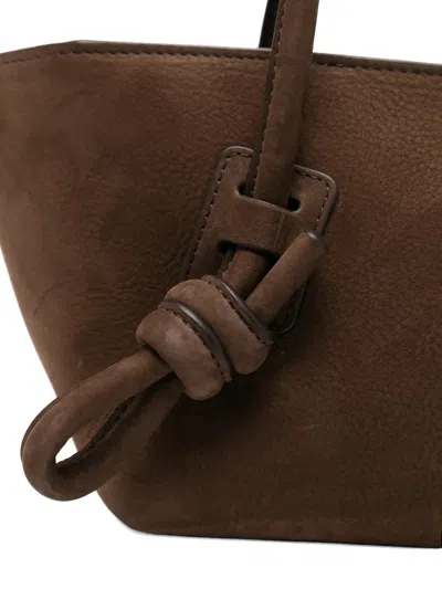 Hereu Medium Fleca Knotted Shoulder Bag In Brown