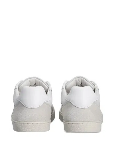 Grounds Perforated Panelled Sneakers In White