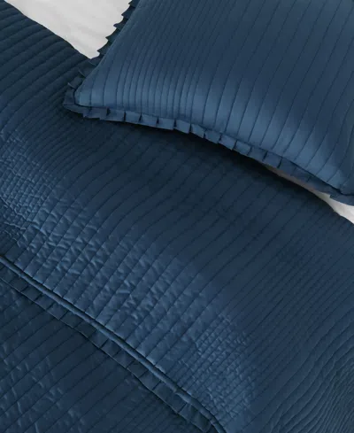 Piper & Wright Meadow Solid 3-pc. Quilt Set, Full/queen In Blue