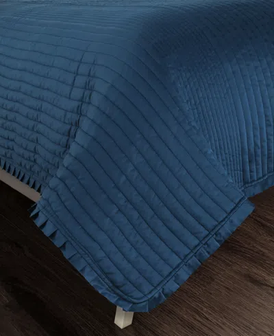 Piper & Wright Meadow Solid 3-pc. Quilt Set, Full/queen In Blue