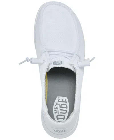 Hey Dude Wendy Stretch Canvas Slipon In White