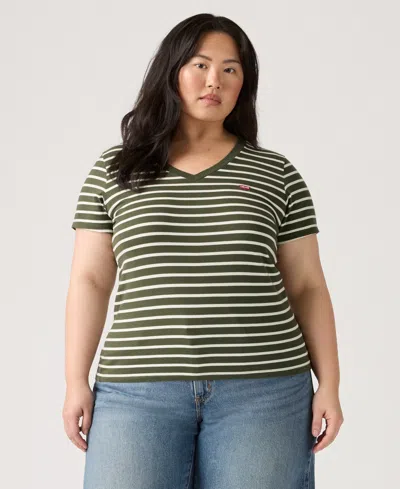 Levi's Plus Size V-neck T-shirt In Multi