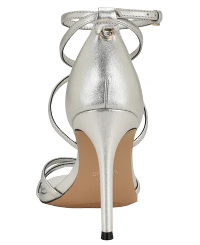 Guess Chaella Ankle Strap Sandal In Silver