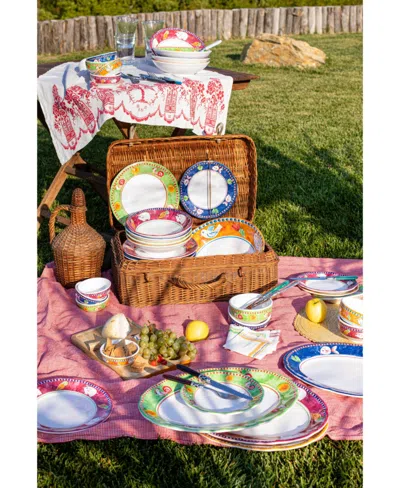 Vietri Melamine Campagna Gallina 4pc Flatware Set In Green