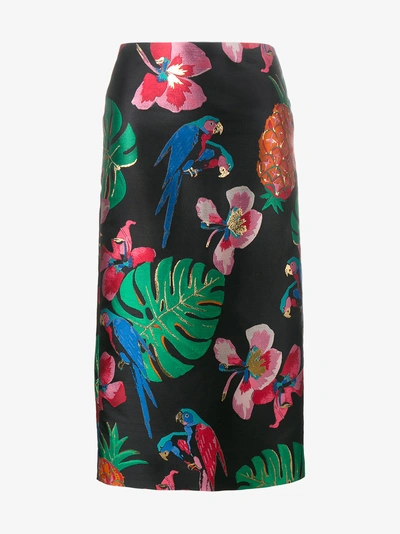 Shop Valentino Tropical Dream Jacquard Skirt