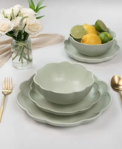 Sango Bethany Green 12-pc. Dinnerware Set, Service For 4 In Green