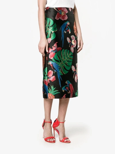 Shop Valentino Tropical Dream Jacquard Skirt