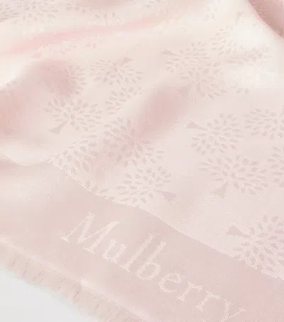 Mulberry Tree Rectangular Scarf In Gray