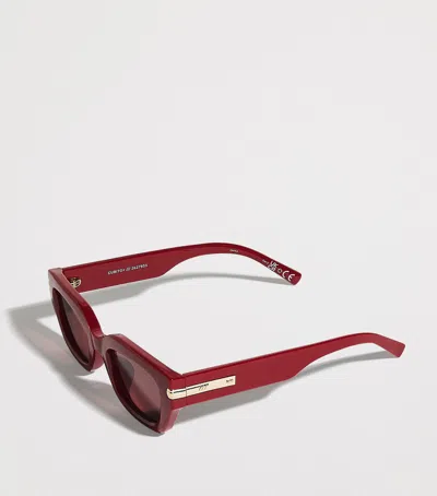 Le Specs Cubito Cat Eye Sunglasses In Red