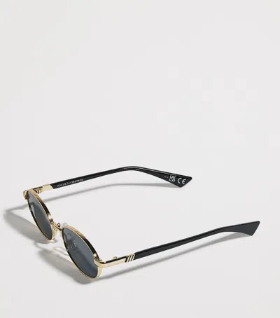 Le Specs Icicle Oval Sunglasses In Gray