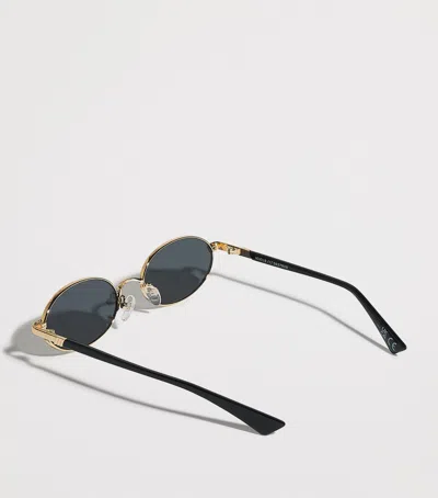Le Specs Icicle Oval Sunglasses In Gray