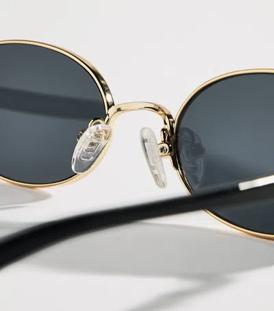 Le Specs Icicle Oval Sunglasses In Gray
