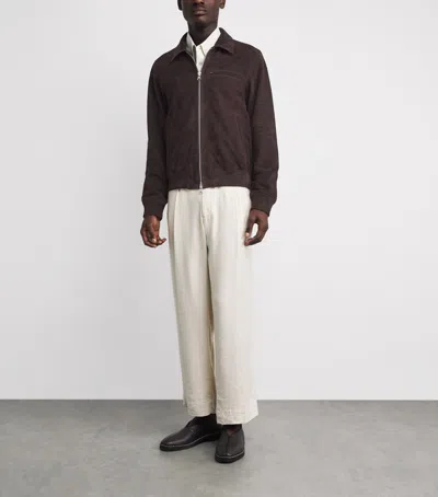 Nn07 Suede Owen Jacket In Brown