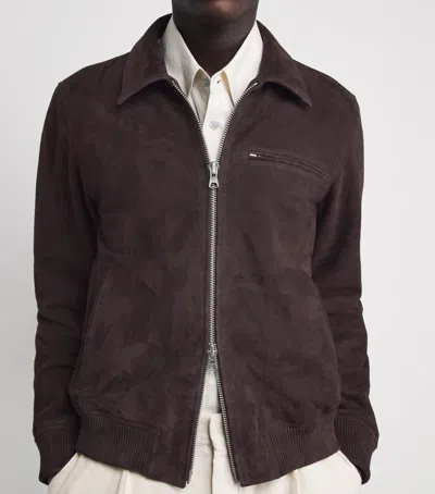 Nn07 Suede Owen Jacket In Brown