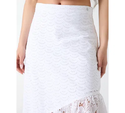 Guess Women's Pull-on Flared Midi Skirt In White