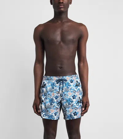 Vilebrequin Moorise Straight-leg Mid-length Printed Recycled Swim Shorts In Blue
