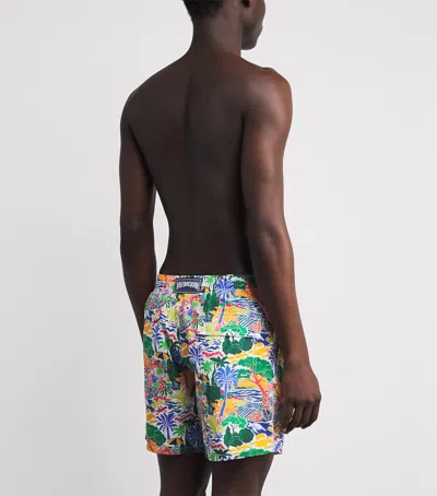 Vilebrequin Seaside Life Print Moorea Swim Shorts In Multi