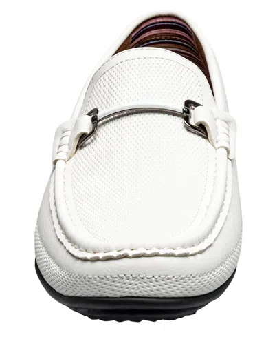 Stacy Adams Colton Moc Toe Slip-on Loafer In White