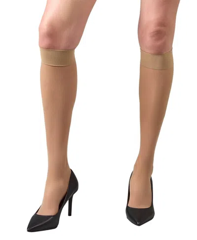 Memoi Women's Light Support Knee Highs In Neutral