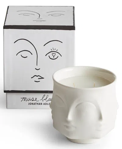 Jonathan Adler Muse Blanc 5" Ceramic Candle In White