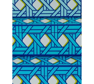 Jonathan Adler Basketweave Lacquer 10" Medium Box In Blue