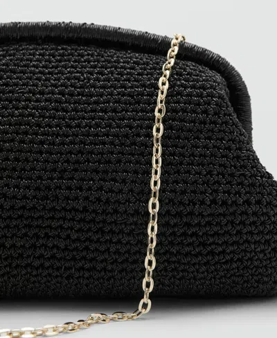 Mango Metallic Frame Clutch In Orange