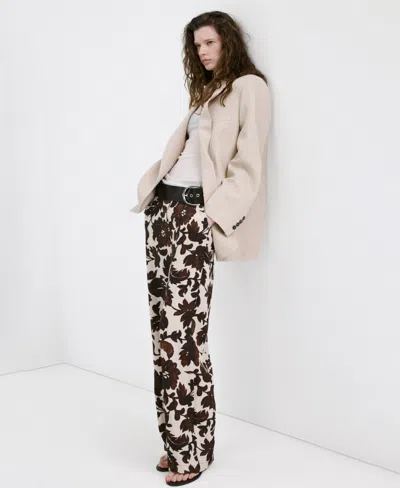 Mango Floral Pants In Multi