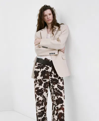 Mango Floral Pants In Multi
