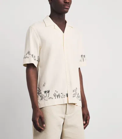 Paul Smith Mens Short Sleeves Regular Fit Shirt With Embroideredy In Neutral