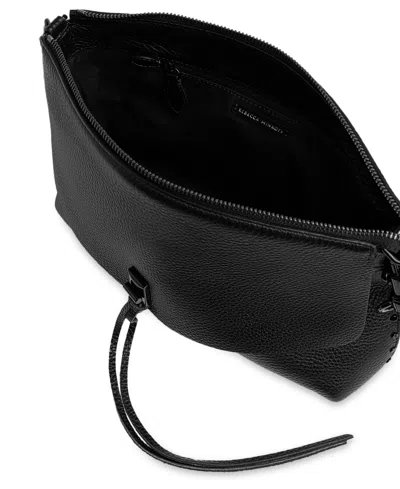 Rebecca Minkoff Darren Small Leather Top Zip Leather Shoulder Bag In Black