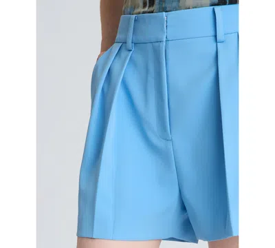 Kenneth Cole High-rise Fly Front Pleated Short In Multi