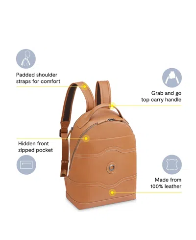 Delsey Paris Chatelet 12.25" Leather Backpack In Pattern