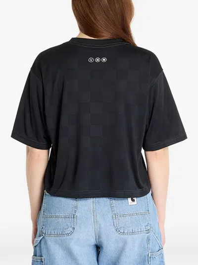 Vans Checkerboard Logo-print T-shirt In Black