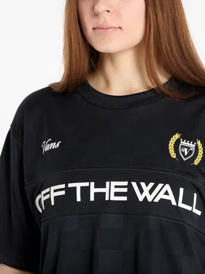 Vans Checkerboard Logo-print T-shirt In Black