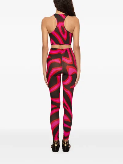 Pucci Labirinto-print Ruffle Sleeveless Top In Multi