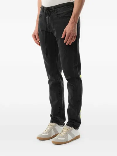 Off-white Hv Drawstring Jeans In Black