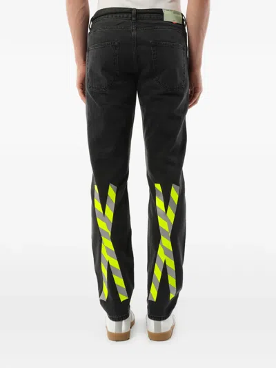 Off-white Hv Drawstring Jeans In Black