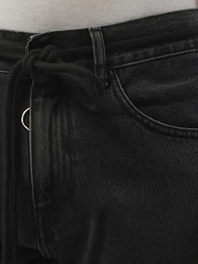 Off-white Hv Drawstring Jeans In Black