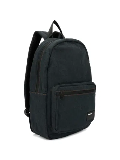 Diesel Logo-patch Denim Backpack In Pattern