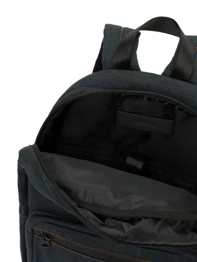 Diesel Logo-patch Denim Backpack In Pattern