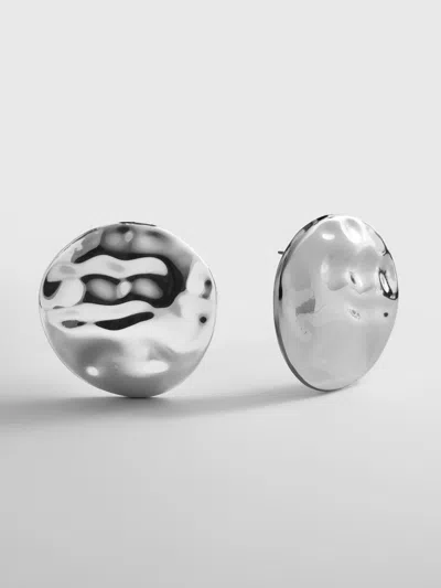 Baublebar Odette Hammered Statement Stud Earrings In Metallic