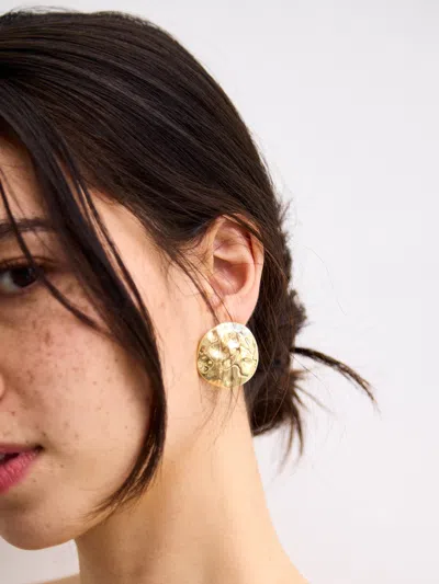 Baublebar Odette Hammered Statement Stud Earrings In Green