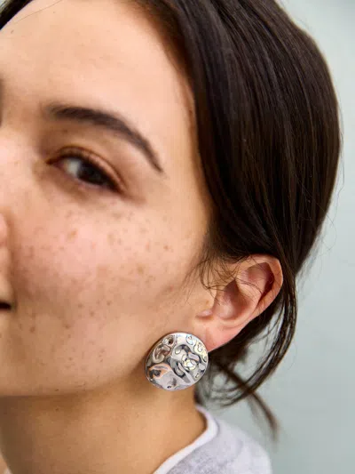 Baublebar Odette Hammered Statement Stud Earrings In Metallic