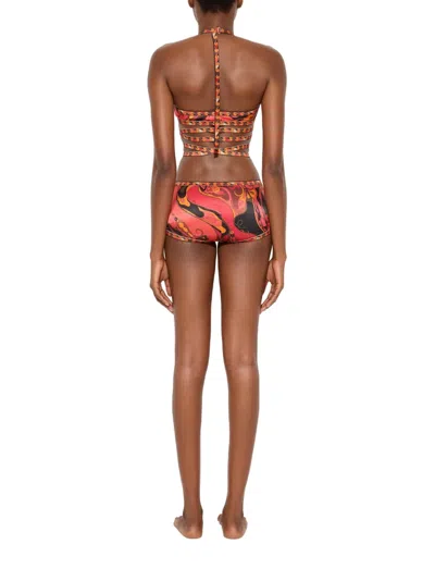 Pucci Orchidee-print Silk Bra In Multi