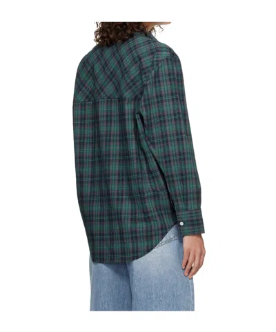 Rohe Checked Oversized Wool-blend Shirt In Green