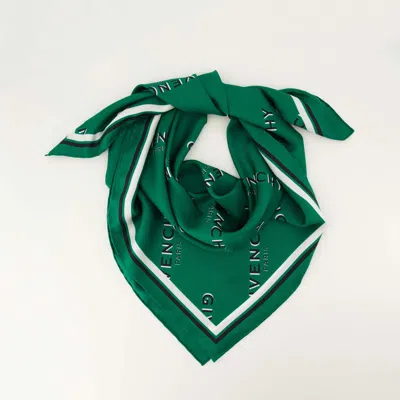 Givenchy Shadow Logo-print Headband Scarf In Green