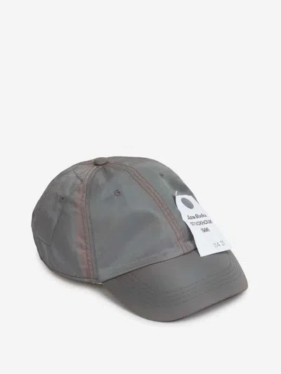 Acne Studios Logo Patch Cap In Green