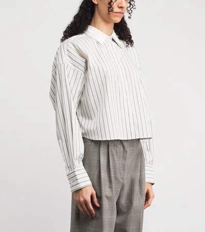 Rag & Bone Marin Stripe Layered Shirt In Cream Stripe In Multi